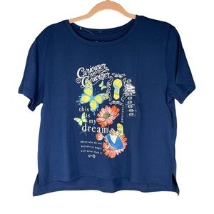 Disney’s Alice in Wonderland blue t-shirt. Size large. Womens/Girls